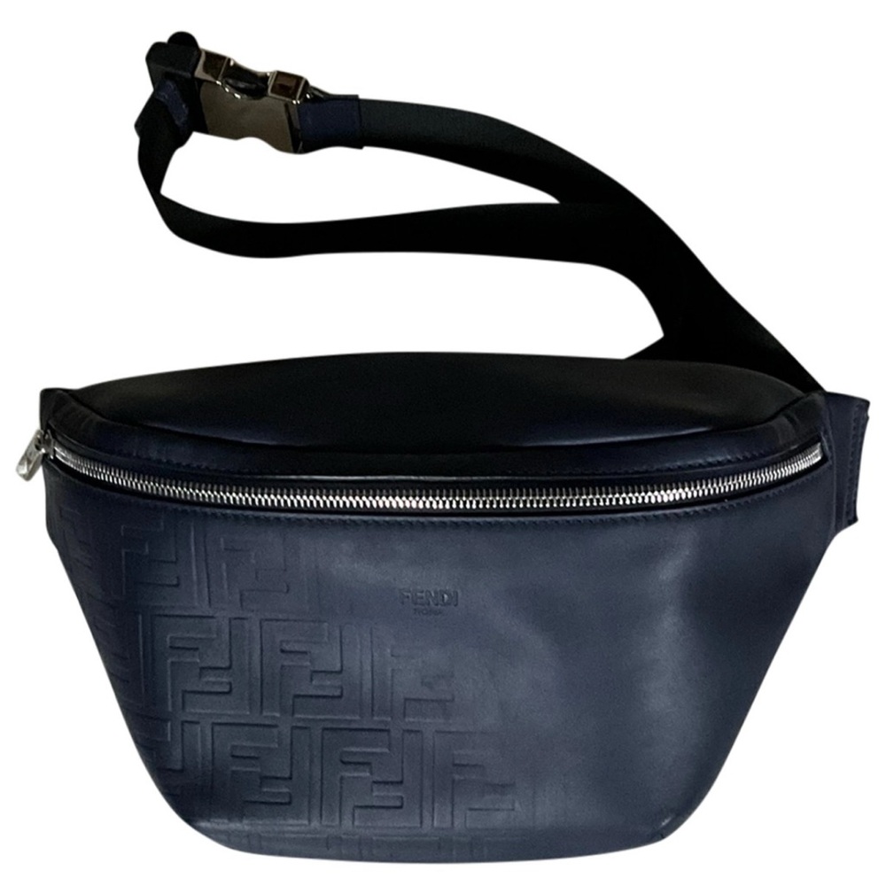 Vintage blue Fendi crossbody bag.